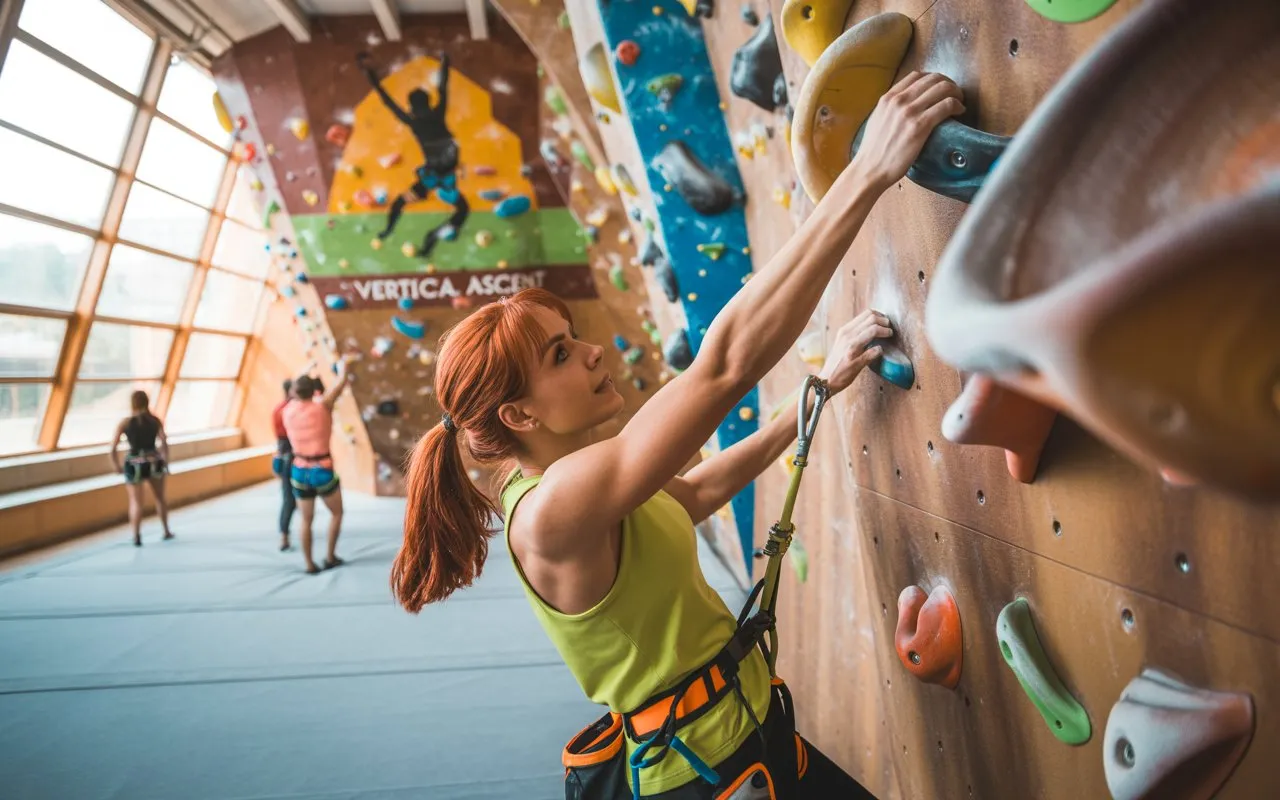 Atmosphärisches Bild der ersten ClimbiLab Kletterwand